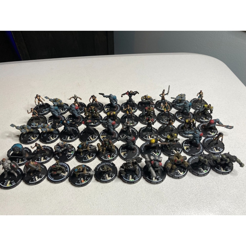 Mage Knights Miniature Lot of 50 MKR Wizkids RPG Knoll Hunter Automaton Zombie